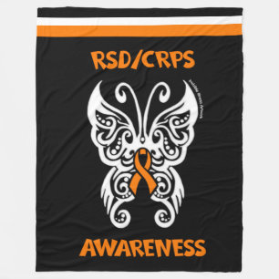 Butterfly/Tribal...RSD/CRPS Fleece Blanket