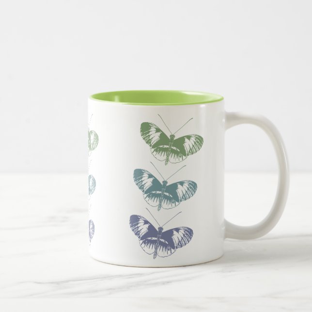 Butterfly Trio Two-Tone Coffee Mug (Right)