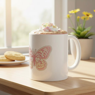Butterfly Two-Tone Coffee Mug