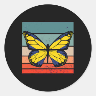 Butterfly Ukraine Wings National Symbol Elegance D Classic Round Sticker