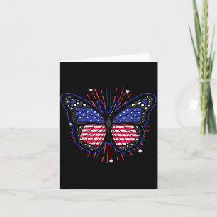 Butterfly USA American Flag _ Independence Day _ Card