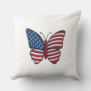 Butterfly USA Flag Sublimation-62614 Cushion