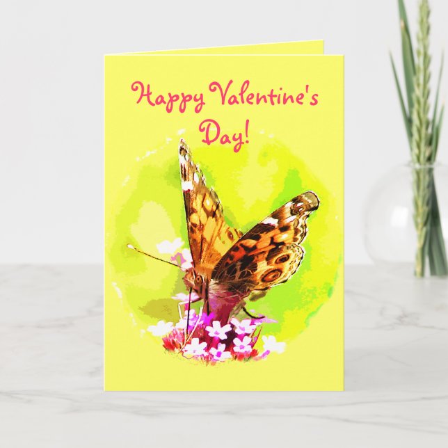 Butterfly Valentine Holiday Card (Front)