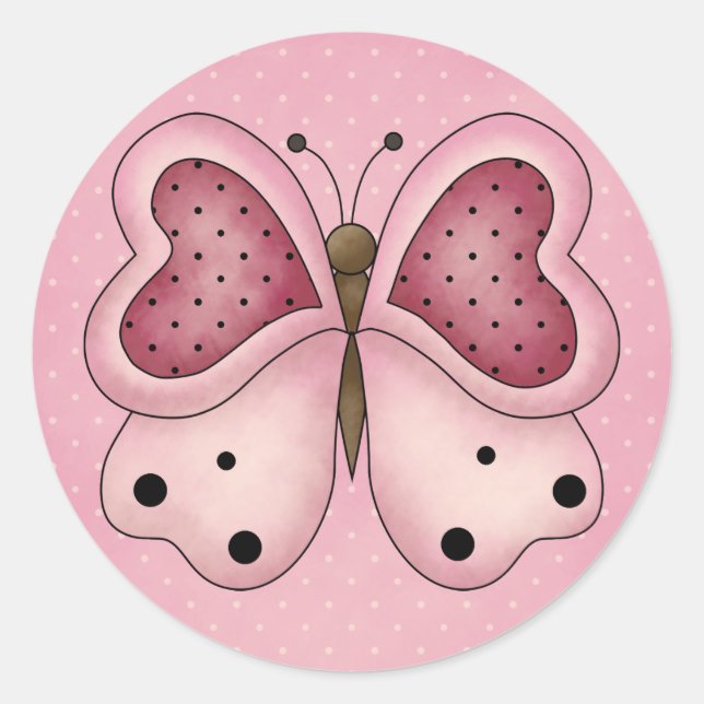 Butterfly Valentine Stickers (Front)