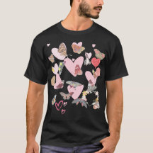 Butterfly Valentine's Day Heart Love  T-Shirt