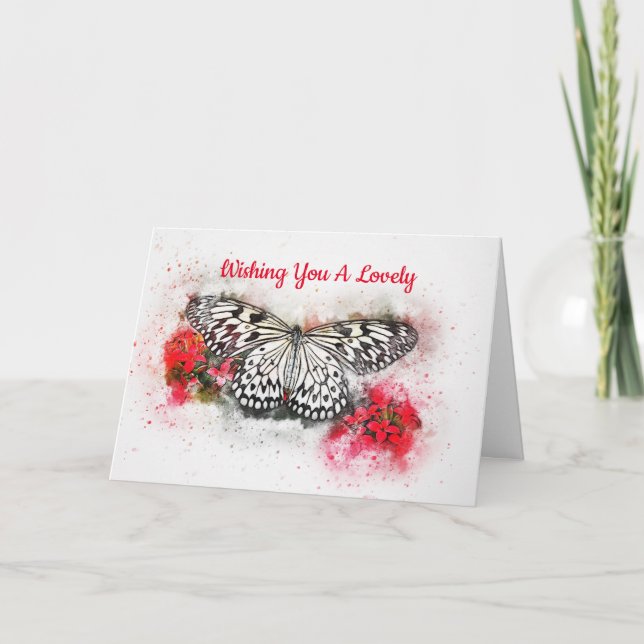 Butterfly Valentine's Day Holiday Card (Front)