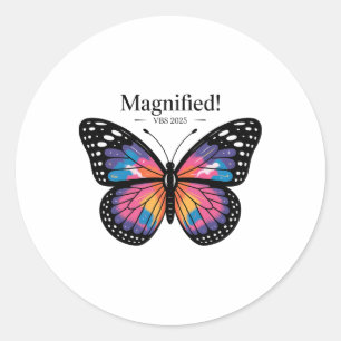 Butterfly Vbs 2025 Shirt Magnified Vacation Bible Classic Round Sticker