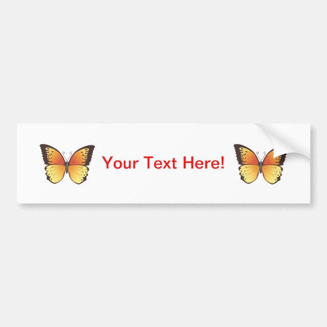 Butterfly: Vector Illustration: Bumper Sticker (Front)
