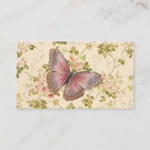 Butterfly & Vines Shabby Chic Customisable Cards