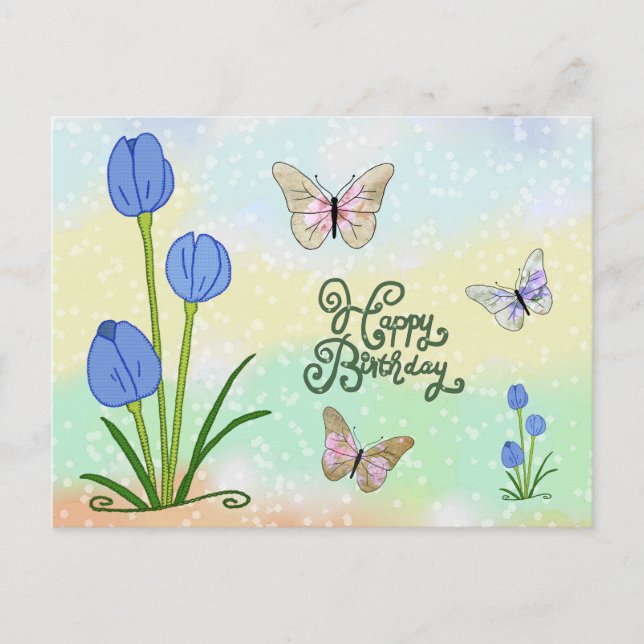 butterfly Vintag postcard (Front)
