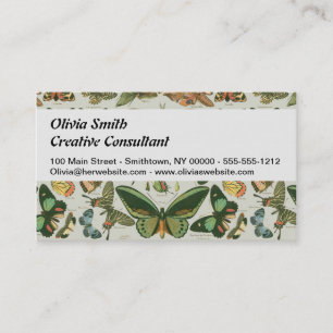 Butterfly Vintage Antique Butterflies Art Business Card