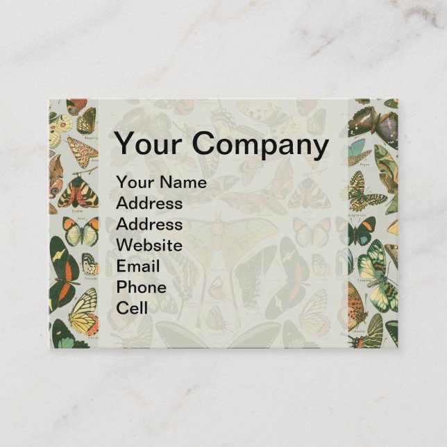 Butterfly Vintage Antique Butterflies Art Business Card (Front)