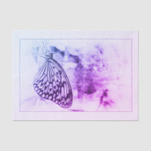 Butterfly Vintage Antique Purple White Decoupage Tissue Paper