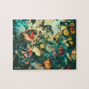 butterfly vintage colourful relax eyes puzzle