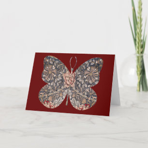 Butterfly Vintage Floral Art Card Series 11