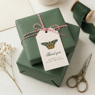 Butterfly Vintage Summer Garden Baby Shower Gift Tags