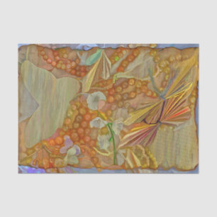 Butterfly Vintage Watercolor Gold Orange Romantic Tissue Paper