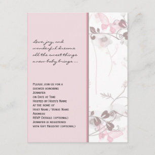 Butterfly Visions in Pink Baby Shower Invitation