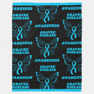Butterfly/Warrior...Graves' Fleece Blanket