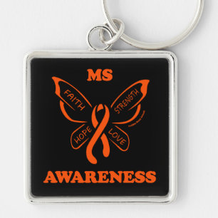 Butterfly/Warrior...MS Keychain
