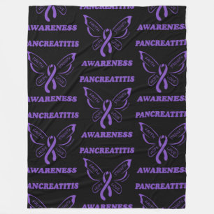 Butterfly/Warrior...Pancreatitis Fleece Blanket