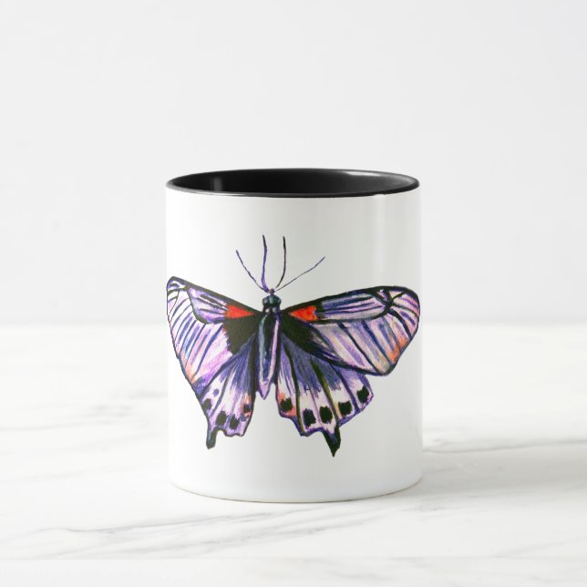 Butterfly watercolor art mug (Center)