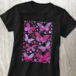 Butterfly Watercolor Magenta Pink T-Shirt<br><div class="desc">Magenta pink and white watercolor butterfly painting.  Original art by Nic Squirrell.</div>