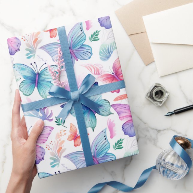 Butterfly Watercolor Wrapping Paper (Gifting)