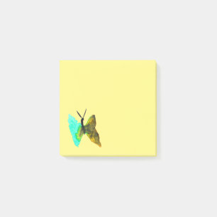 Butterfly watercolour aqua pretty post-it notes