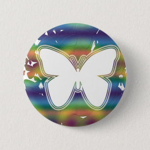 Butterfly waves 6 cm round badge
