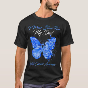 Butterfly wear blue for dad rectal cancer T-Shirt