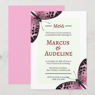 Butterfly wedding invitations, wedding invitations