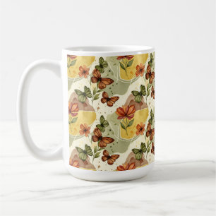Butterfly Whispers in Earth Tones Coffee Mug