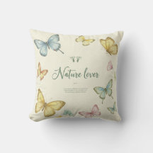 Butterfly Whispers Nature-Inspired Throw Pillow