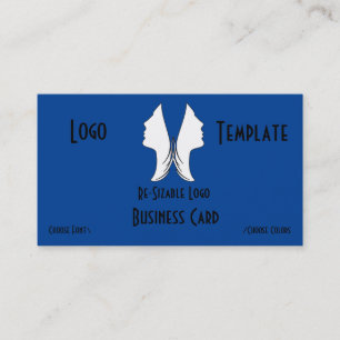 Butterfly White 2 Faces Logo Business Card
