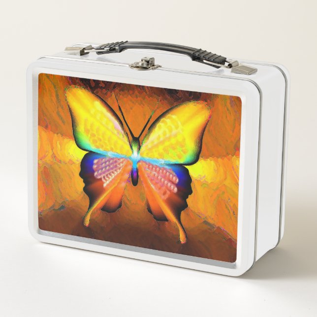 Butterfly White Lunchbox (Front)