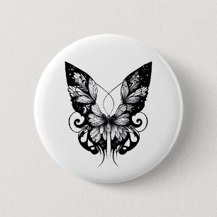Butterfly Wild Animal Nature Illustration Art Tatt 6 Cm Round Badge