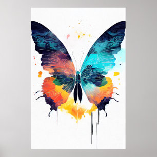Butterfly Wild Nature Animal Color Art Painting Poster