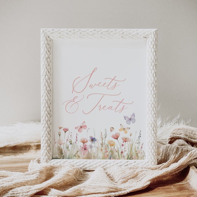 Butterfly Wildflower Baby Shower Sweets and Treats Poster (Creator Uploaded)