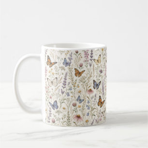 Butterfly Wildflower Botanical Garden Nature Coffee Mug