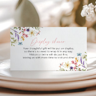 Butterfly Wildflower Bridal Shower Display Shower Enclosure Card