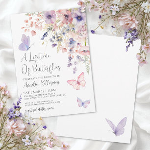 Butterfly Wildflower Bridal Shower Invitation
