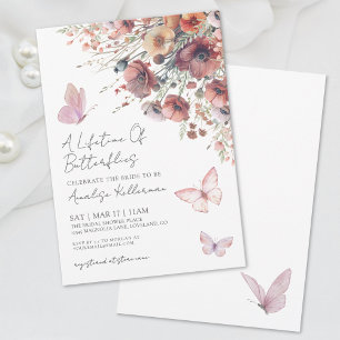Butterfly Wildflower Fall Bridal Shower Invitation
