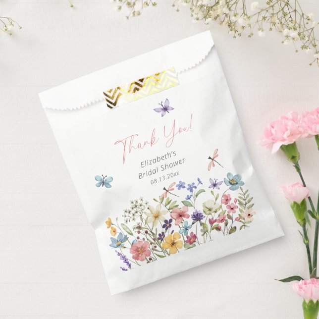 Butterfly Wildflower Garden Bridal Shower Favour Bag (Sealed)