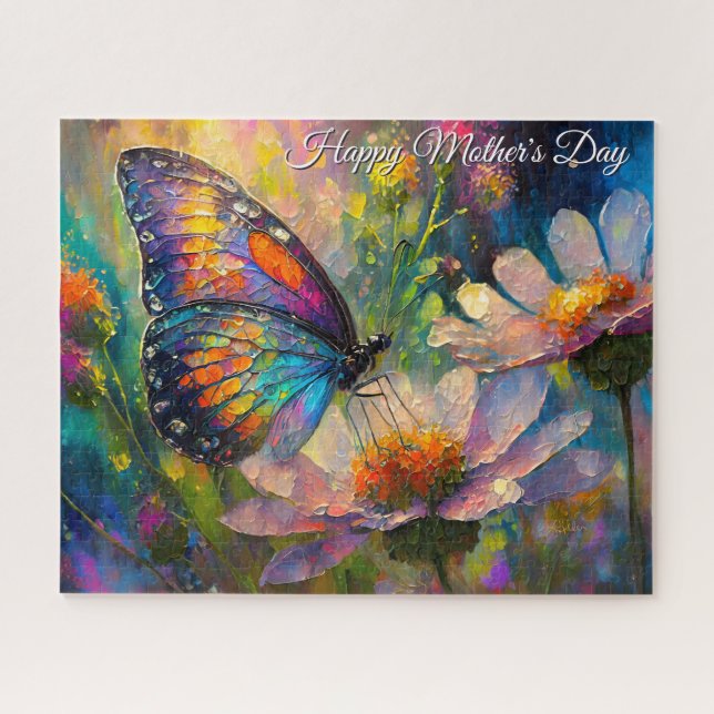 Butterfly Wildflower Sunrise Mother's Day Jigsaw Puzzle (Horizontal)