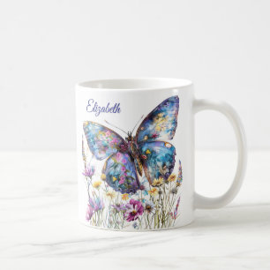 Butterfly & Wildflowers Coffee Mug