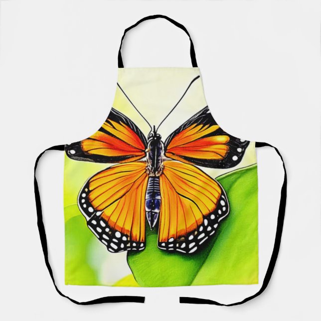 Butterfly Wing Detail Design Apron (Front)