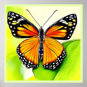 Butterfly Wing Detail Design Poster