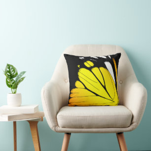 Butterfly Wing - Orange Gull Cushion