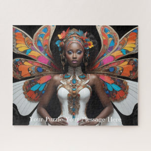 Butterfly winged Muse of the Enchanted Garden Jigsaw Puzzle